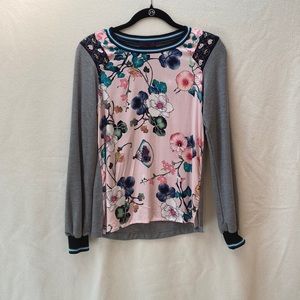 NWOT Hale Bob mixed media sweater